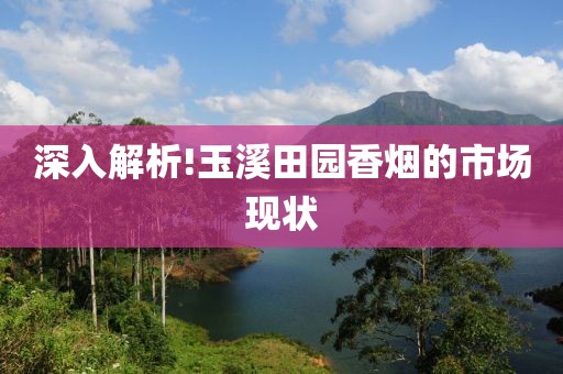 深入解析!玉溪田园香烟的市场现状