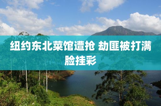 纽约东北菜馆遭抢 劫匪被打满脸挂彩