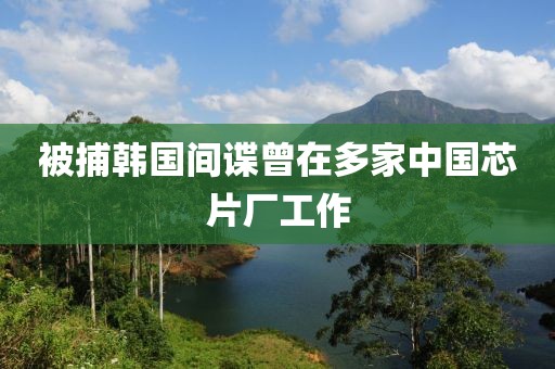 被捕韩国间谍曾在多家中国芯片厂工作