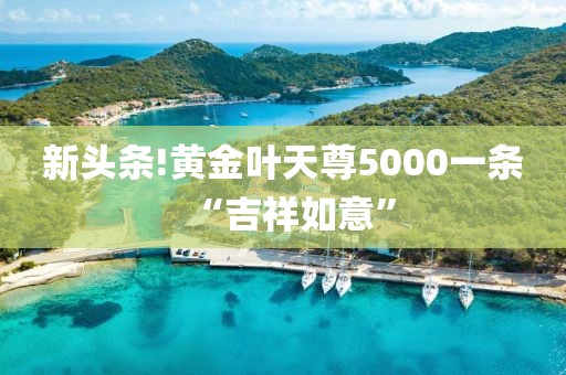 新头条!黄金叶天尊5000一条“吉祥如意”