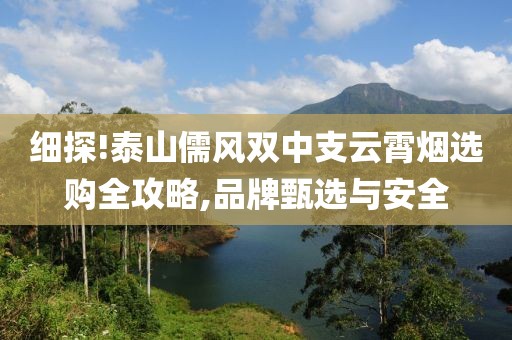 细探!泰山儒风双中支云霄烟选购全攻略,品牌甄选与安全