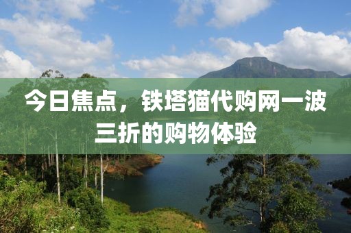 今日焦点，铁塔猫代购网一波三折的购物体验