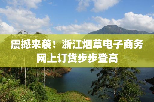 震撼来袭！浙江烟草电子商务网上订货步步登高