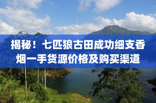 揭秘！七匹狼古田成功细支香烟一手货源价格及购买渠道