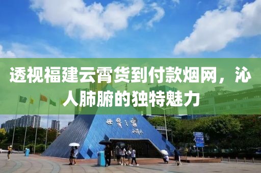 透视福建云霄货到付款烟网，沁人肺腑的独特魅力