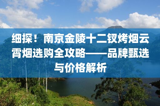 细探！南京金陵十二钗烤烟云霄烟选购全攻略——品牌甄选与价格解析