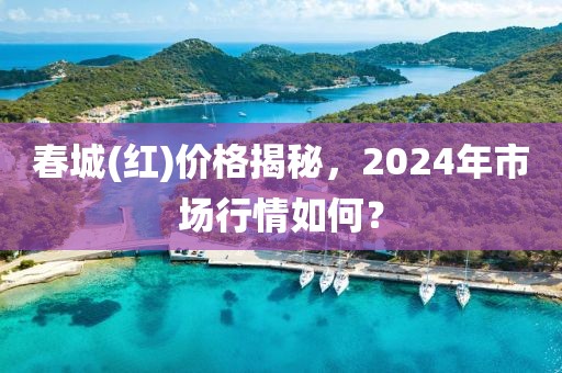 春城(红)价格揭秘，2024年市场行情如何？