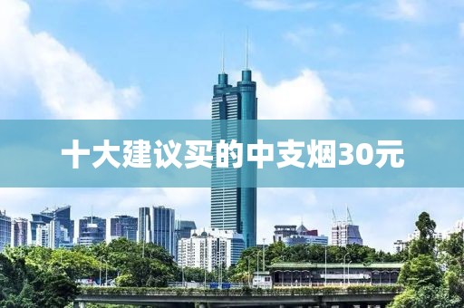 十大建议买的中支烟30元