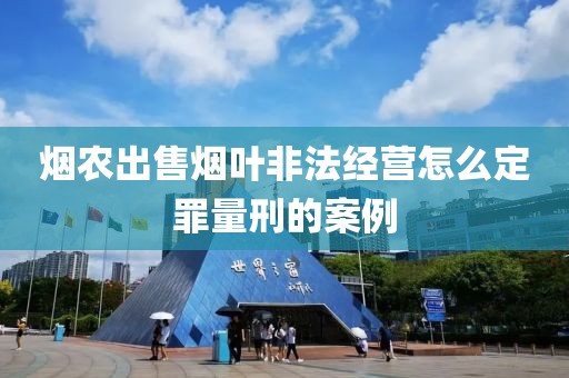 烟农出售烟叶非法经营怎么定罪量刑的案例